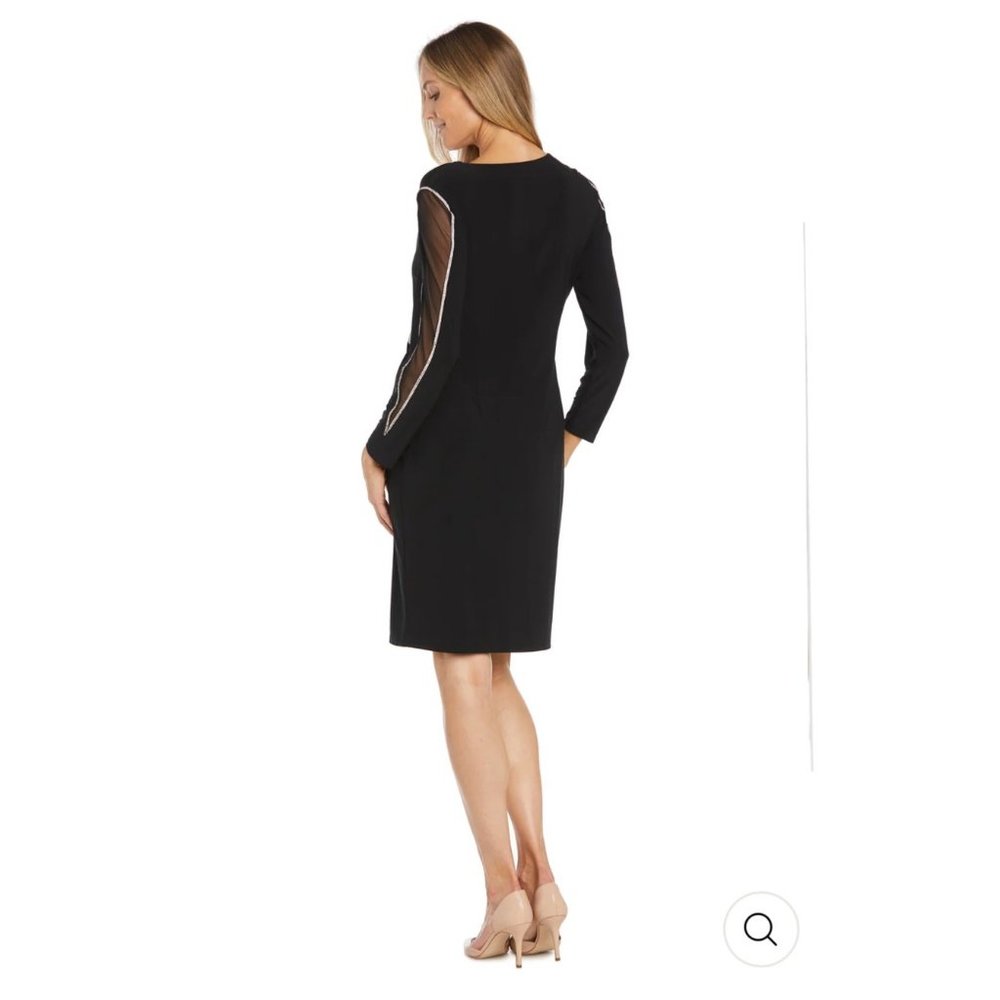 NWT R & M Richards Black Cocktail Dress Size 6 - Picture 2 of 5